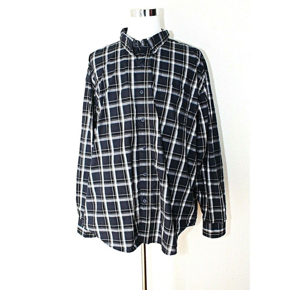 Rancher Mechanic CE SCHMIDT WORKWEAR Shirt Sz. 3X Blue Black Plaid Cotton #03